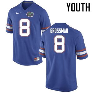 Youth Florida Gators #8 Rex Grossman NCAA Nike Blue Authentic Stitched College Football Jersey NYL3762IZ